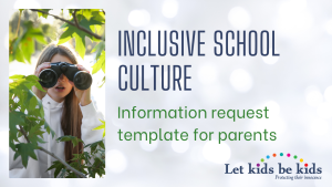 Inclusive School Culture - information request for parents